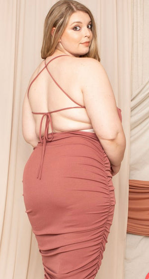 Make Em Blush For Me Plus Dress